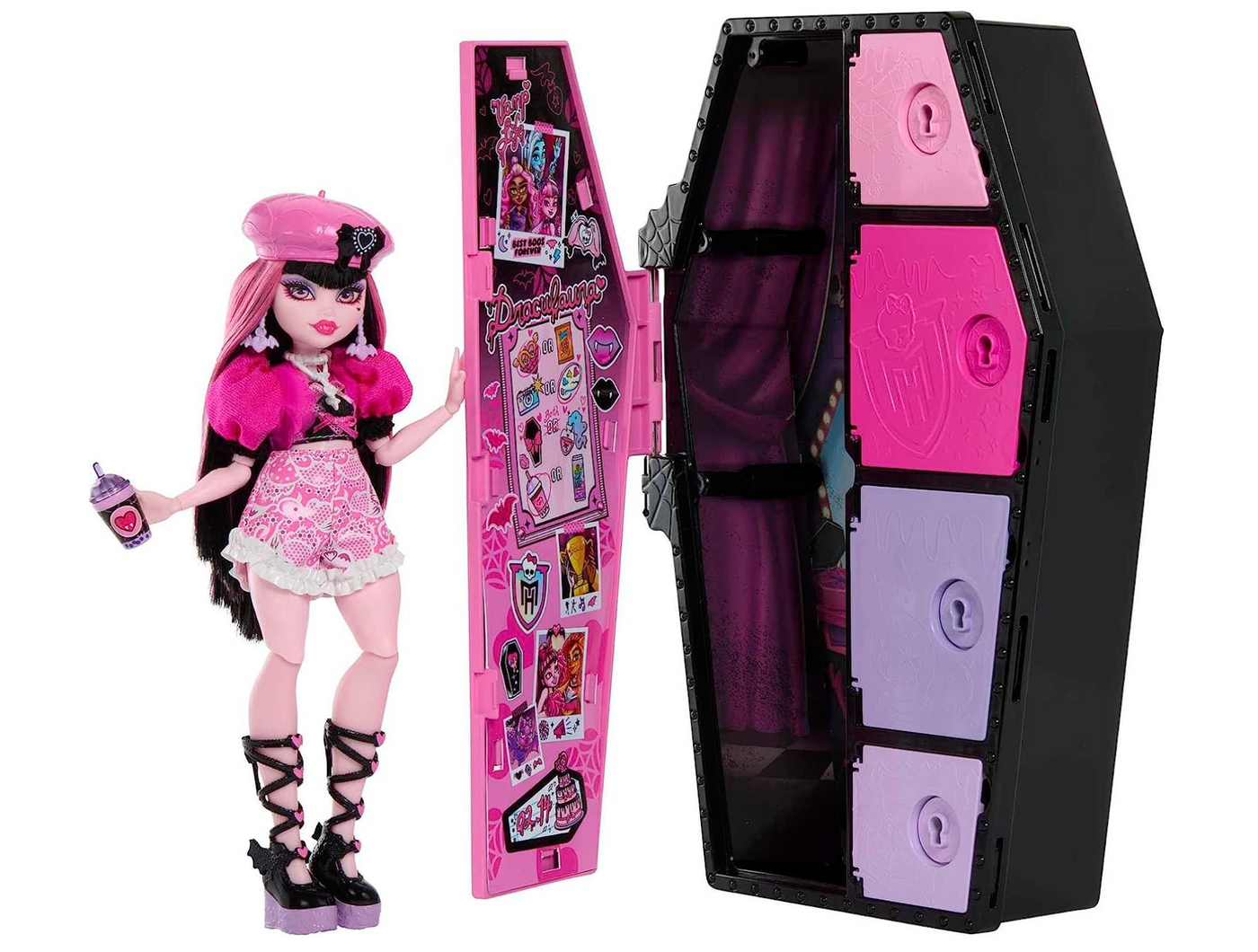 Mattel Monster High Skulltimate Secrets Dress - Up Locker Draculaura Doll New