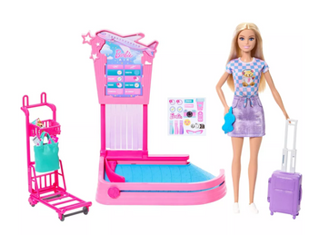 Barbie Malibu Travel Doll Baggage Claim Playset Toy New With Tag