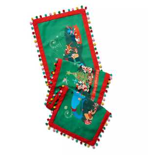 Disney Classics Christmas Reversible Table Runner Holiday Cheer is Here New