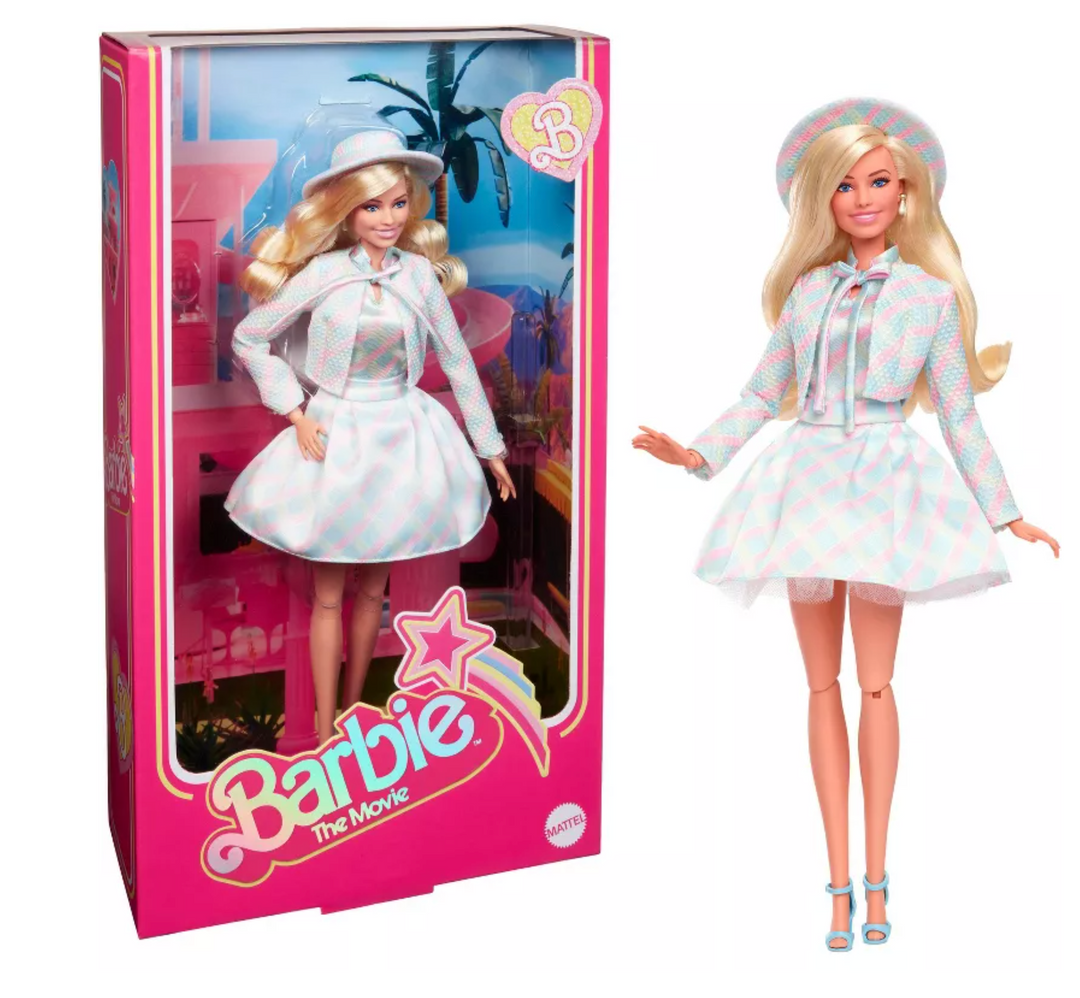Mattel Barbie The Movie Margot Robbie as Barbie in Plaid Matching