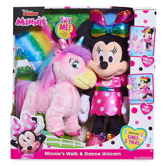 Disney Junior Minnie Mouse and Walk-and-Dance Unicorn Doll Set New with Box