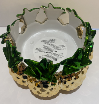 Bath and Body Works 2022 Pineapple Ring Pedestal Candle Holder New with Box