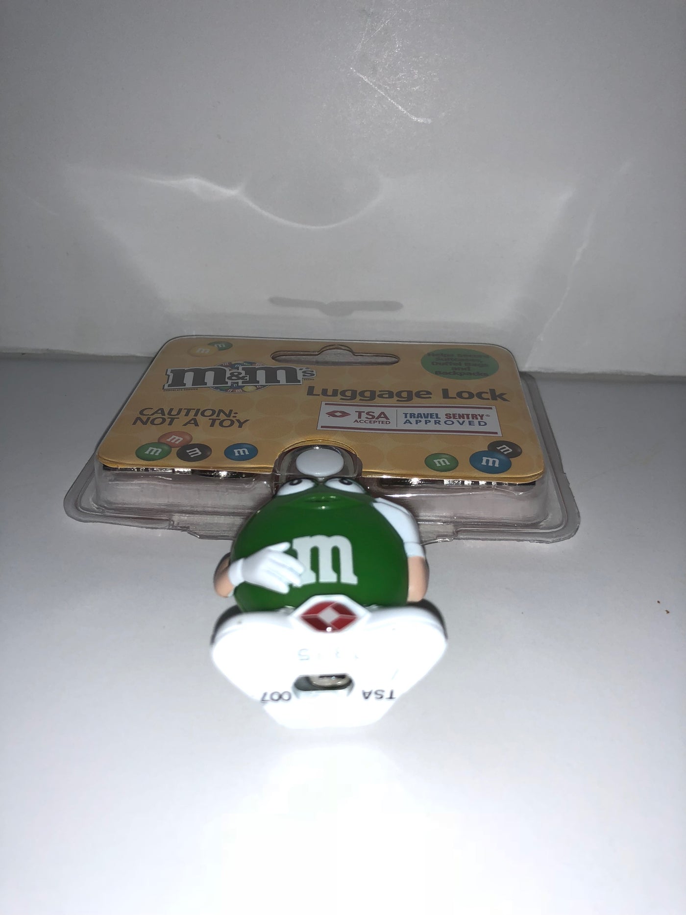 M&M's World Character Green Luggage Lock TSA Accepted New Sealed