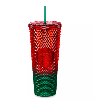 Disney WDW Mickey Starbucks Holiday Christmas Tumbler with Straw New