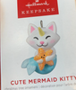 Hallmark 2022 Mini Cute Mermaid Kitty Christmas Ornament New With Box
