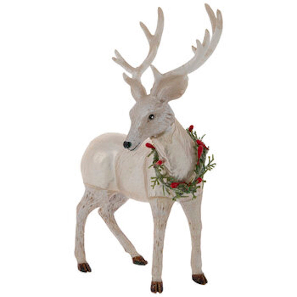Robert Stanley Reindeer Looking Down Glass Christmas Ornament New with Tag