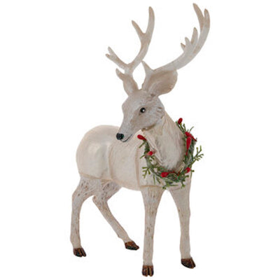 Robert Stanley Reindeer Looking Down Glass Christmas Ornament New with Tag