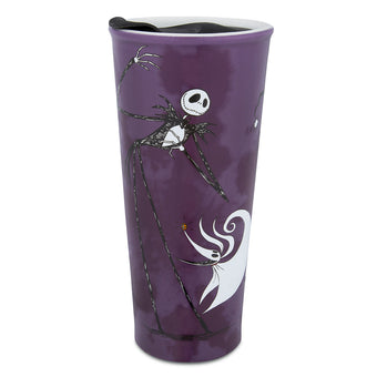 Disney Parks Jack Skellington Sandy Claws Zero Ceramic Travel Tumbler New