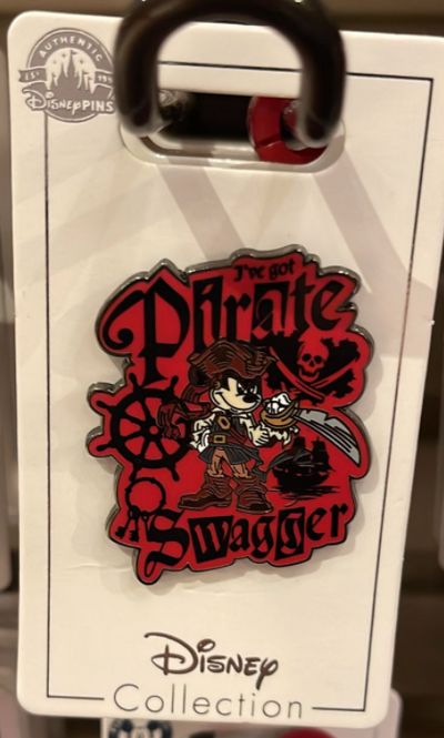 Disney Parks I've got Pirate Swagger Mickey Mouse Pin New With Card
