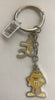 M&M's World Yellow Heart Carabiner Metal Keychain New with Tag