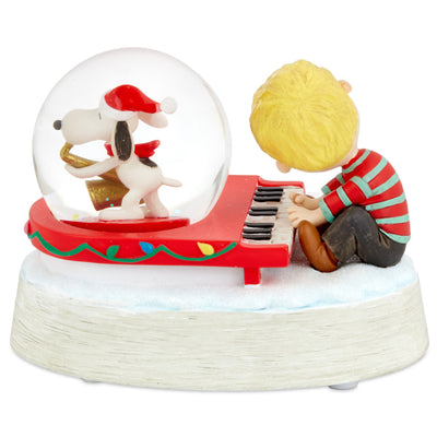 Hallmark Peanuts Snoopy and Schroeder Musical Snow Globe New
