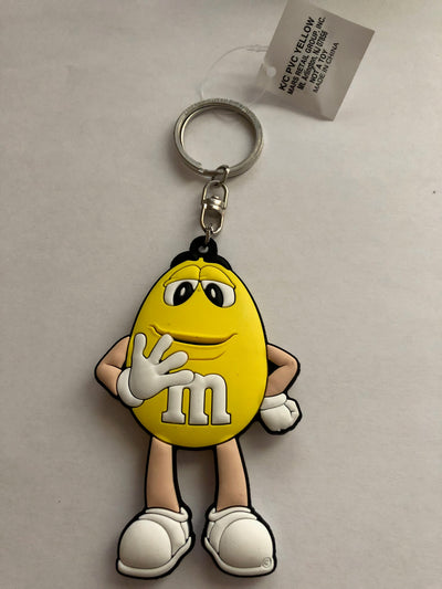 M&M's World Yellow Character PVC Keychain New with Tag