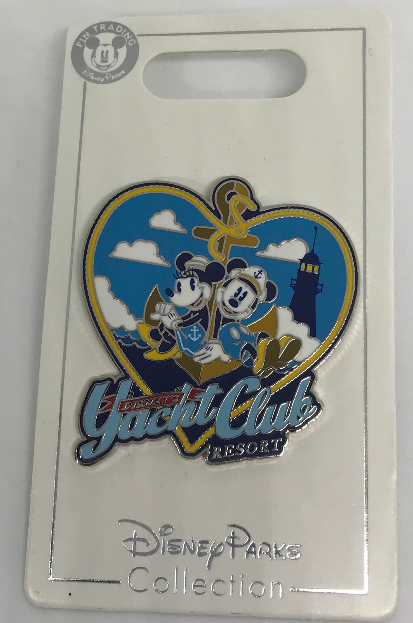 Disney Parks Yacht Club Resort Mickey Minnie Mouse Pin New with Card