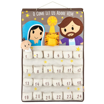 Hallmark Itty Bittys Jesus Plush Countdown to Jesus's Birthday Calendar New