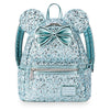 Disney Minnie Mouse Sequin Mini Backpack Arendelle Aqua New with Tags
