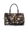 Monaco Life is a Game All Dark Brown Satchel Bag Made in Italy by Divo Diva New