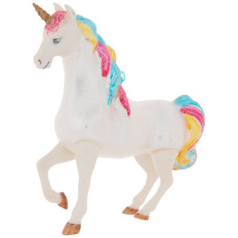 Robert Stanley White Unicorn Glass Christmas Ornament New with Tag