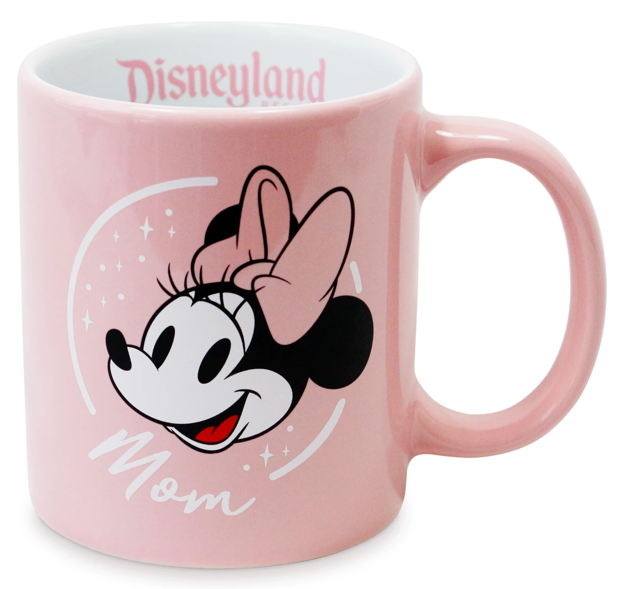Disney Parks Disneyland Minnie Mom Pink Ceramic Coffee Mug New