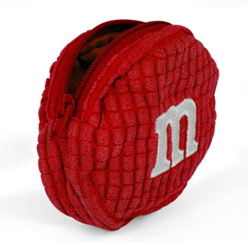 M&M's World Red Logo Coin Purse Plush New with Tags
