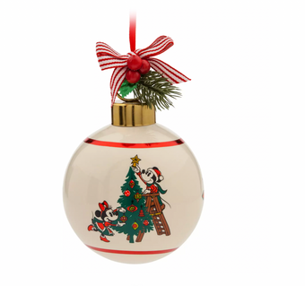 Disney Parks Minnie Friends Vintage Ceramic Ball Christmas Ornament New with Tag