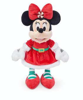 Disney Parks 2020 Christmas Santa Minnie Mouse Medium Plush New with Tag