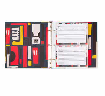 Hallmark Disney Mickey Retro Pattern Recipe Organizer Book New