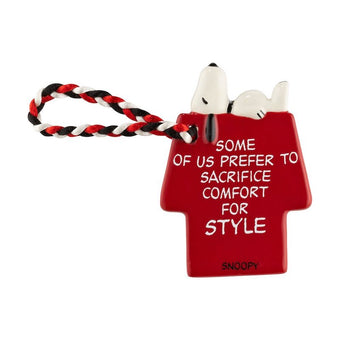 Department 56 Peanuts Snoopy Sacrifice for Style Tag Plaque Ornament New