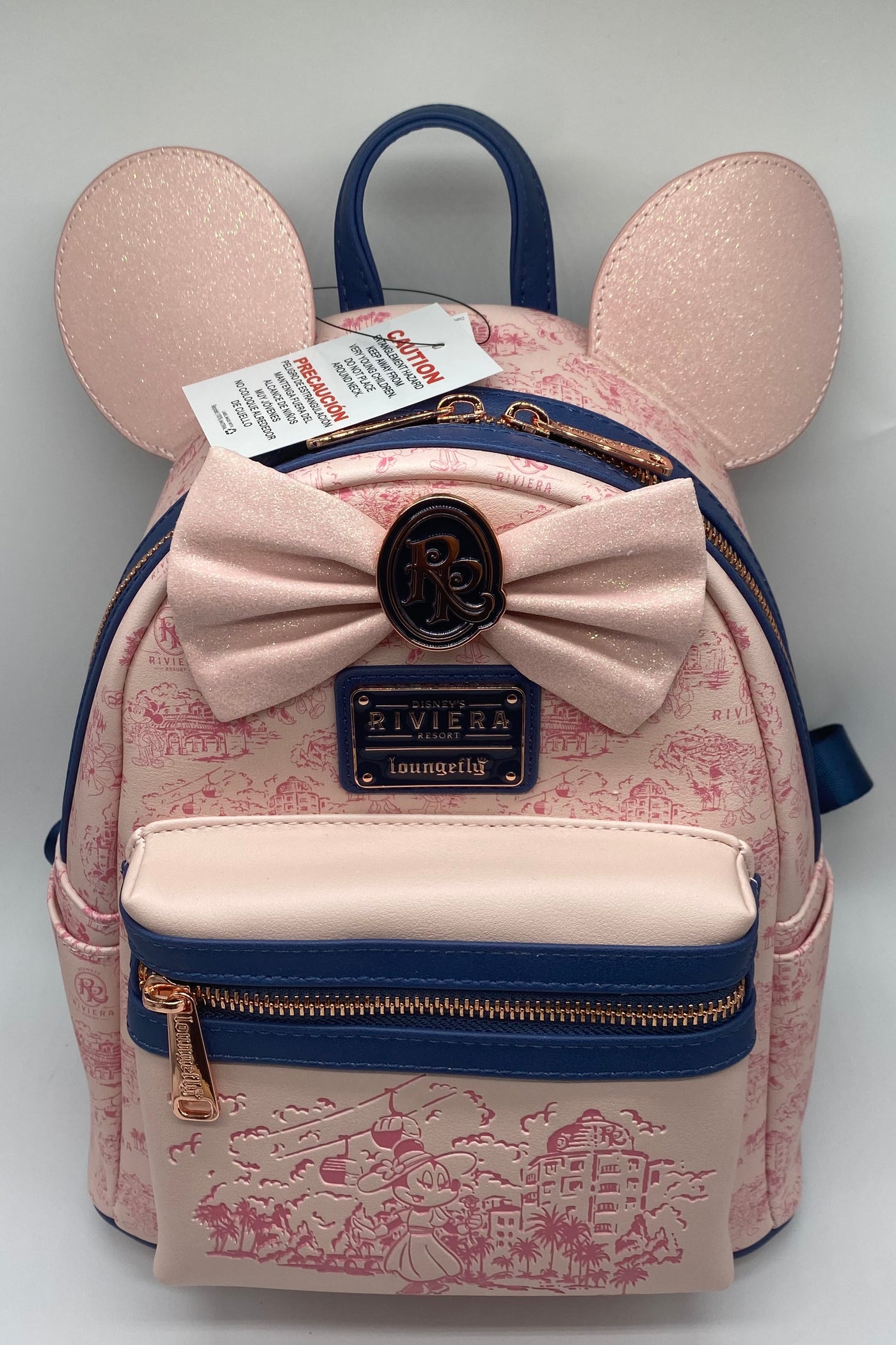 Disney Parks Riviera Resort Minnie Mini Pink Backpack Loungefly New with Tags