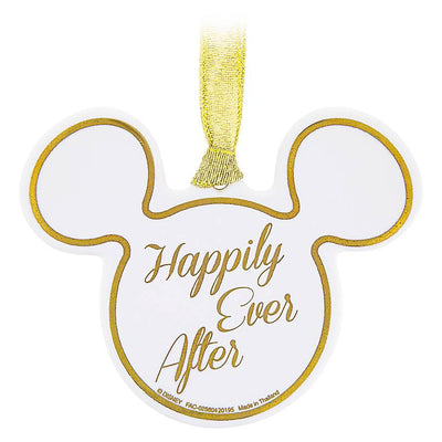 Disney Fairy Tale Weddings Mickey Icon Ceramic Christmas Ornament New with Tag