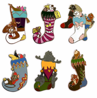 Disney Parks 24 Day Holiday Countdown Calendar Mystery Pin Set 2021 New