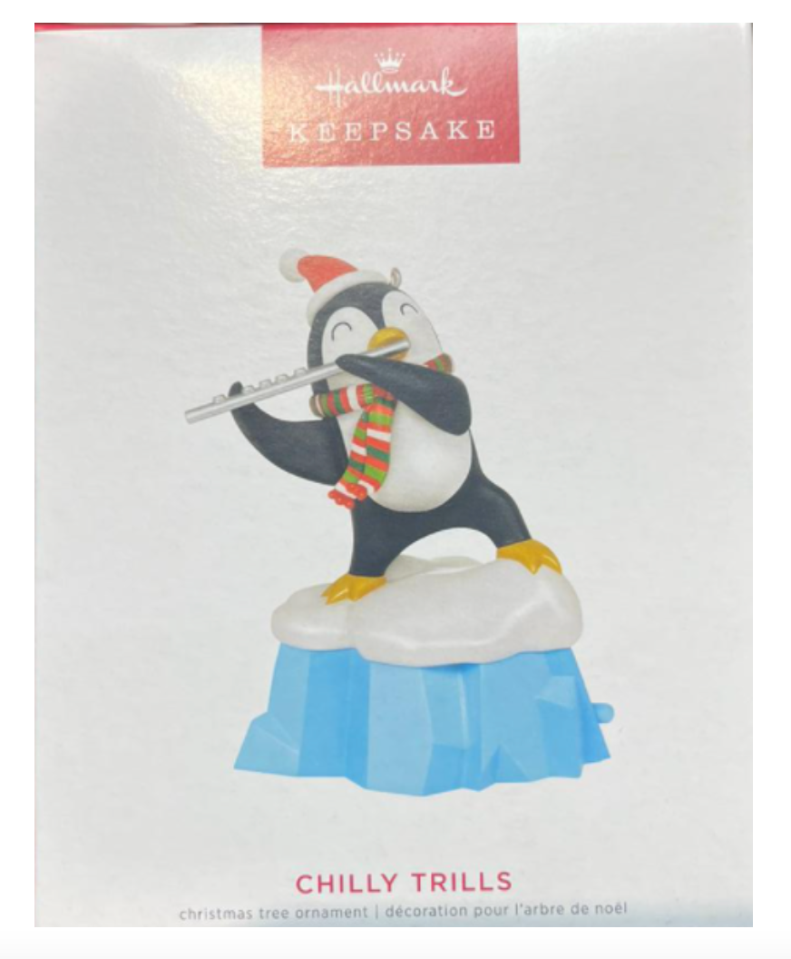 Hallmark 2022 Chilly Trills Penguin Musical Christmas Ornament New With Box