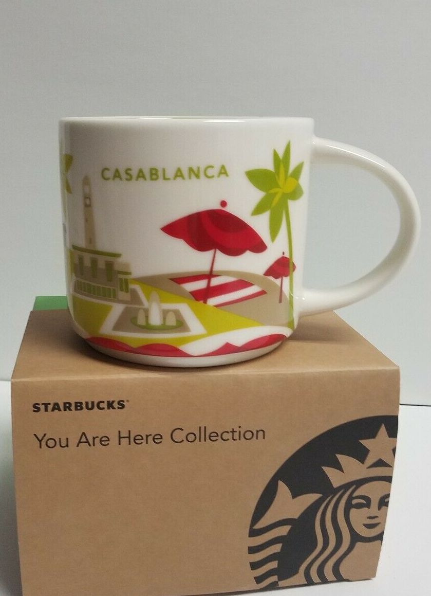 Starbucks You Are Here Collection Casablanca Ceramic Coffee Mug New with Box