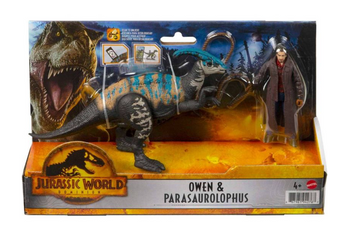 Jurassic World Dominion Owen & Parasaurolophus Action Figures 2pk New With Box