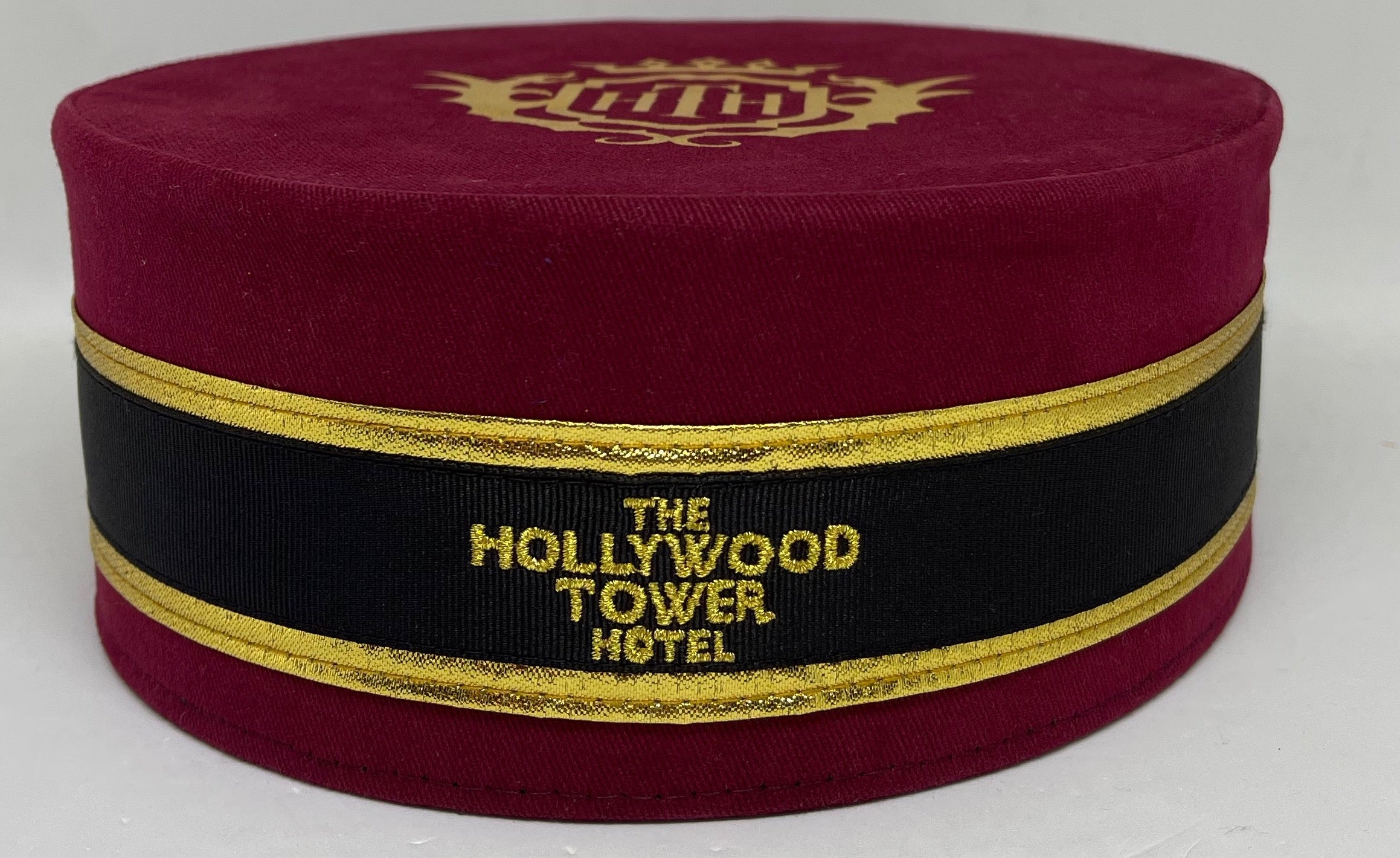 Disney Parks Hollywood Tower Hotel Bellhop Hat HtH Logo On Top New
