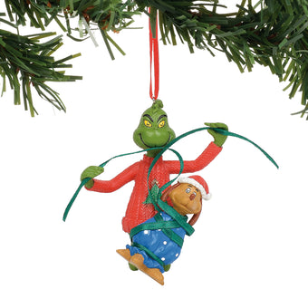 Dr. Seuss Grinch Wrapping Max Christmas Ornament New with Box