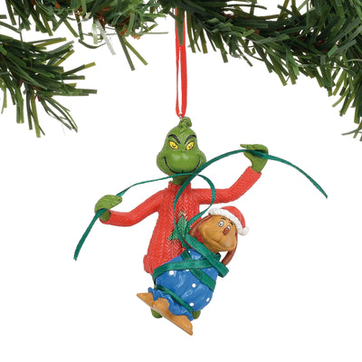Dr. Seuss Grinch Wrapping Max Christmas Ornament New with Box