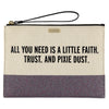 Disney Parks Peter Pan Canvas Glitter Clutch by Kate Spade New with Tag