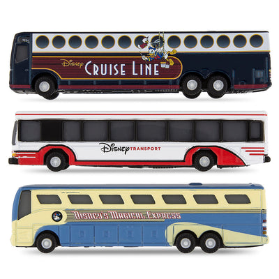 Disney Parks Bus Die Cast Vehicle Set 3 Pack New with Box