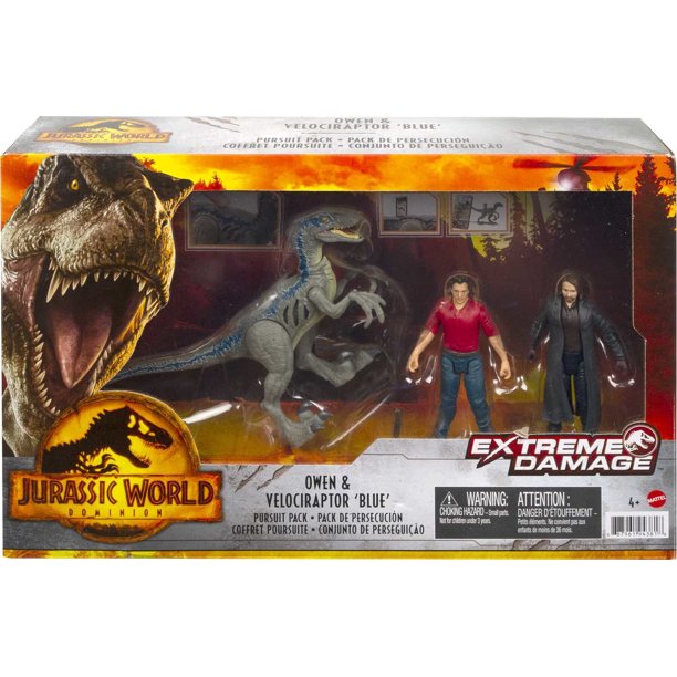 Jurassic World Dominion Extreme Damage Owen Velociraptor Blue Pack New With Box