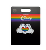 Disney Parks Rainbow Collection Mickey Heart Hands Pin New with Card