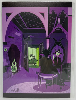 Disney Parks Maleficent Gothic Beauty Mcbiff Postcard Wonderground Gallery New