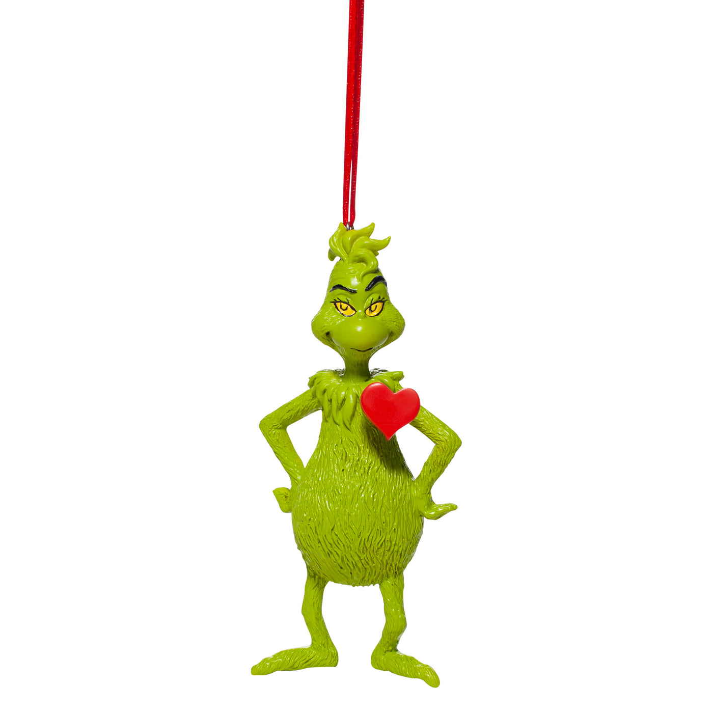 Dr. Seuss Grinch With Heart Christmas Ornament New with Tag