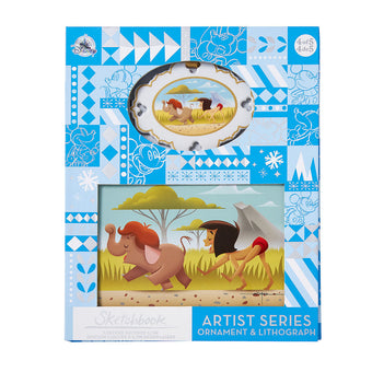 Disney The Jungle Book Sketchbook Ornament and Lithograph Set Limited New Box
