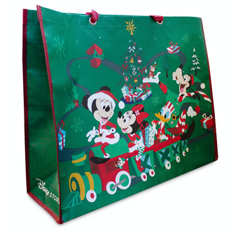 Disney Mickey and Friends Christmas Holiday Reusable Tote Extra Large New w Tag