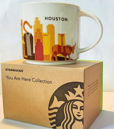 Starbucks You Are Here Houston Texas Ceramic Coffee Mug New With Box
