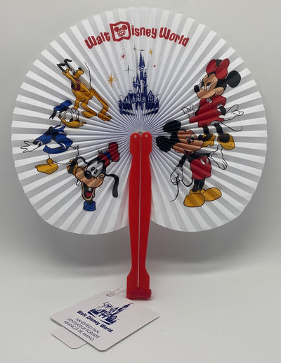 Disney Parks WDW 50th Celebration Vault Mickey and Friends Handheld Fan New