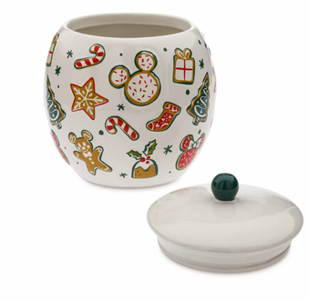 Disney Vintage Mickey and Minnie Christmas Cookie Jar with Lid New