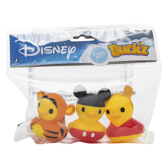 Disney Winnie Tigger Mickey Duckz 3Pcs Rubber Ducky Set Bath Toys New