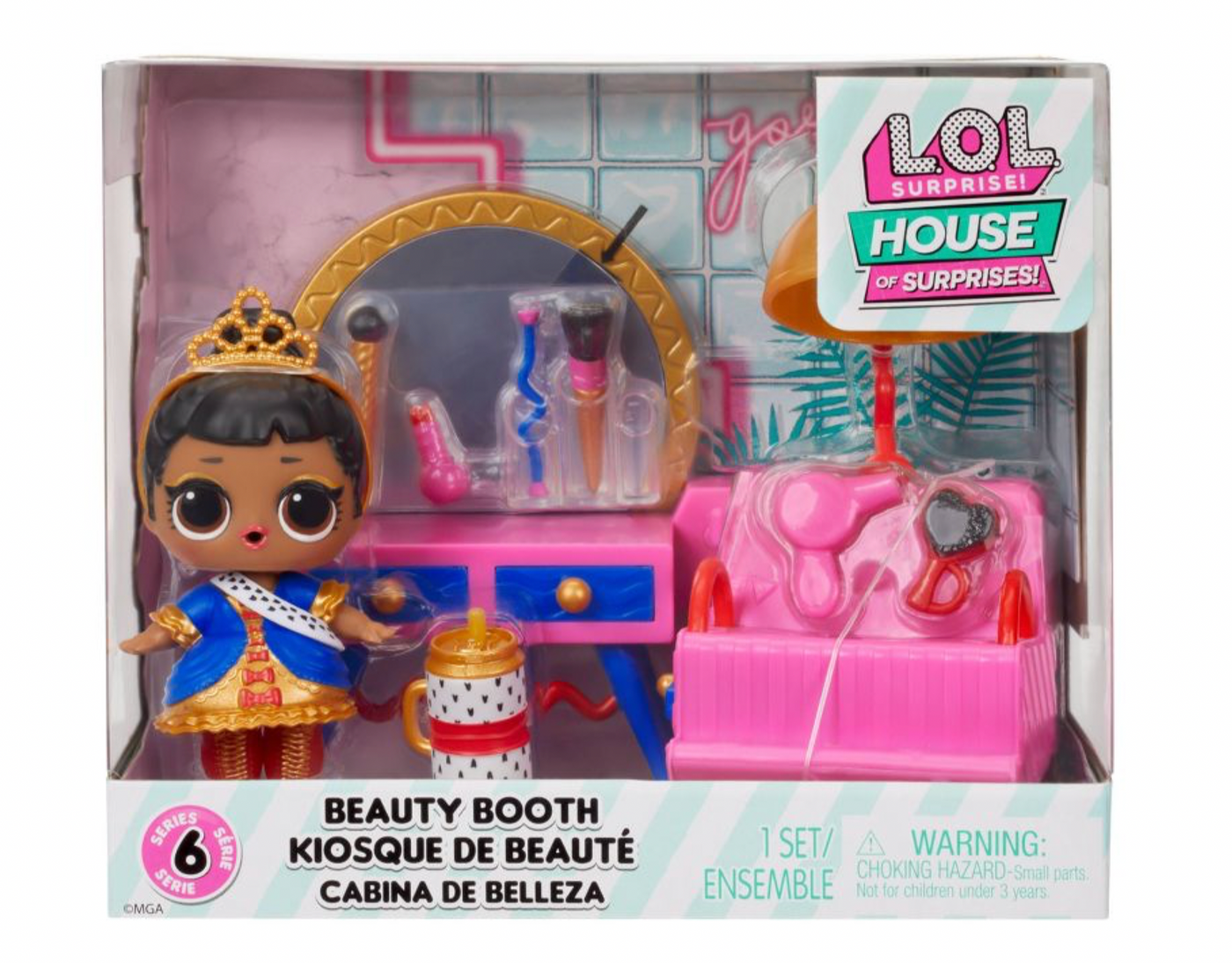 LOL Surprise Beauty Booth Playset with Her Majesty Collectible