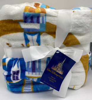 Disney WDW 50th Magical Celebration Parks Icons Throw New with Tag